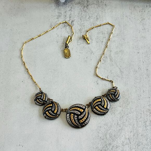 Pididdly Links Brass Swirl Link Necklace 16in. - Picture 10 of 11